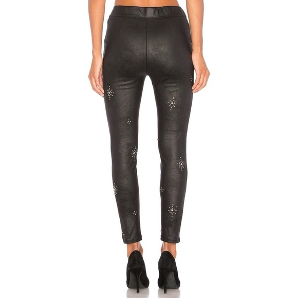 Free People Star Stud Embellished Skinny Pants - Black/Silver - Size 25 - Picture 4 of 15